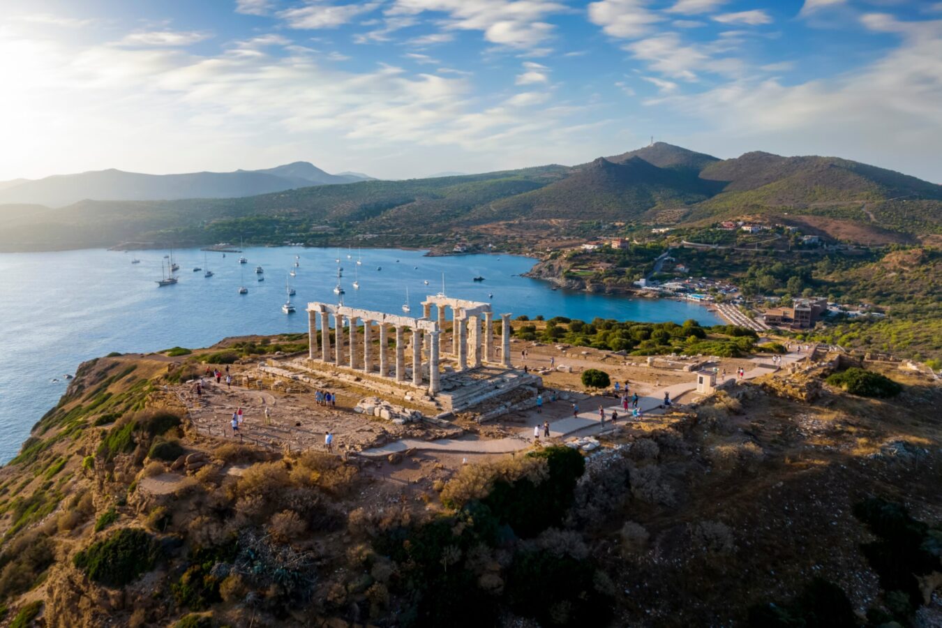 Cape Sounion with the Temple of Poseidon await as one of the closest locations for enjoyable day trips from Athens during winter.